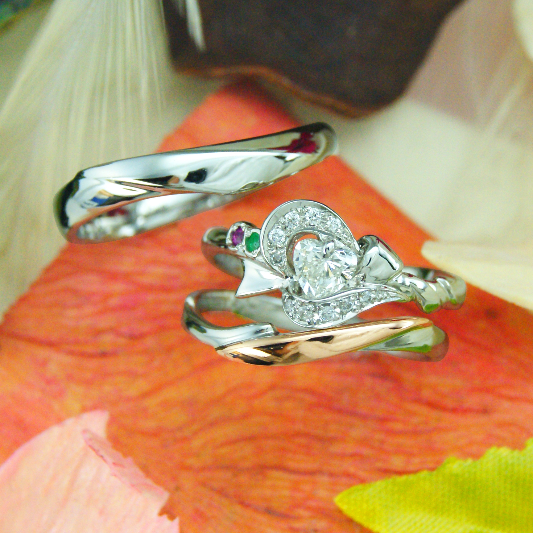 世界に一つだけの結婚指輪 kazariyaYui　福島県郡山市　結婚指輪　婚約指輪　ハート