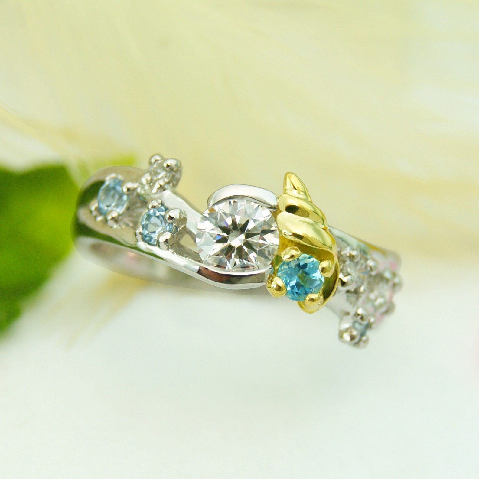世界に一つだけの結婚指輪 kazariyaYui　福島県郡山市　海　婚約指輪