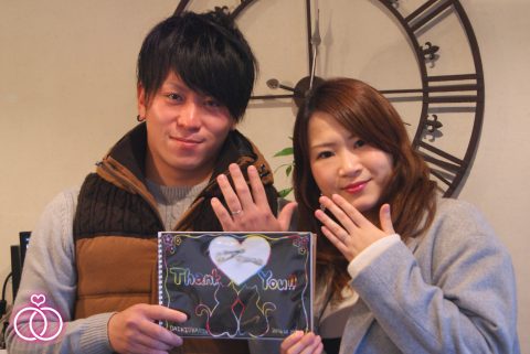 世界に一つだけの結婚指輪 kazariyaYui　福島県郡山市　カップル