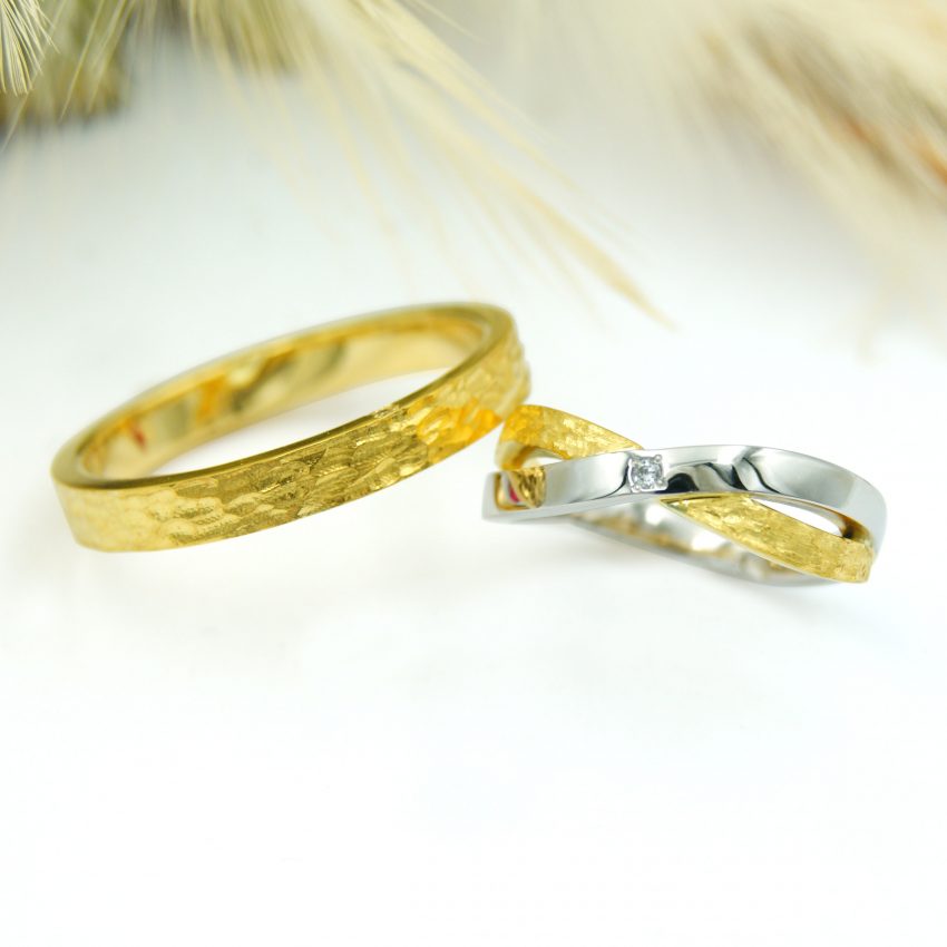 オーダーメイドの北欧風結婚指輪