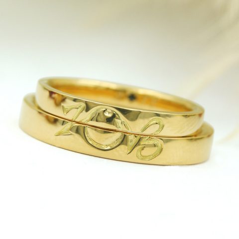 シャボン玉モチーフの結婚指輪
