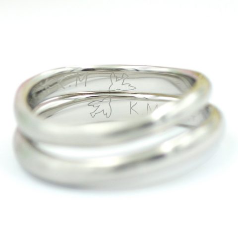 手作りの結婚指輪～内側に込めた手書きの幸せの鳥～/kazariyaYui福島県郡山市