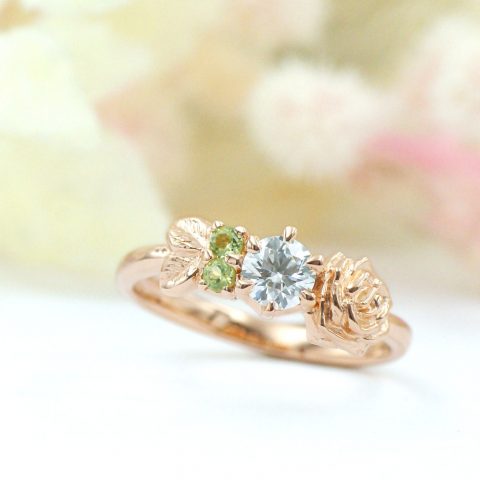 バラモチーフの結婚指輪/kazariyaYui福島県郡山市