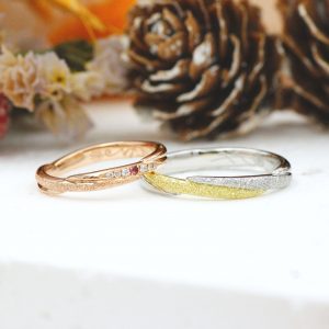 やわらかな結び目とスターダストの結婚指輪/kazariyaYui福島県郡山市