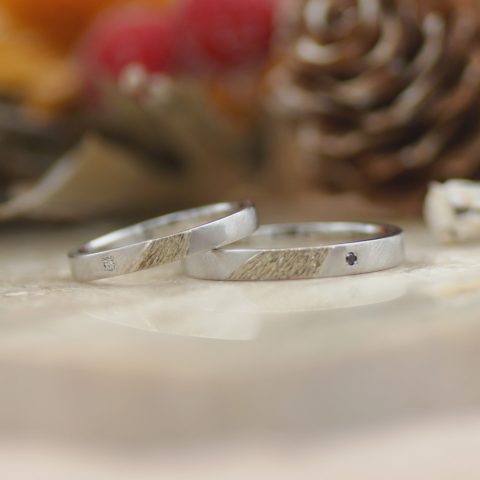 マットな落ち着いた結婚指輪/kazariyaYui福島県郡山市