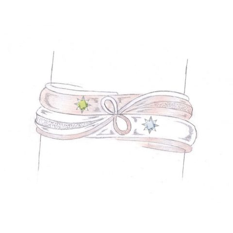 結婚指輪デザイン画婚約指輪/kazariyaYui福島県郡山市