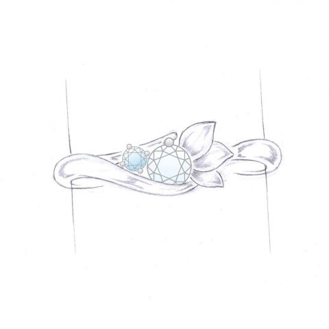 結婚指輪デザイン画婚約指輪/kazariyaYui福島県郡山市