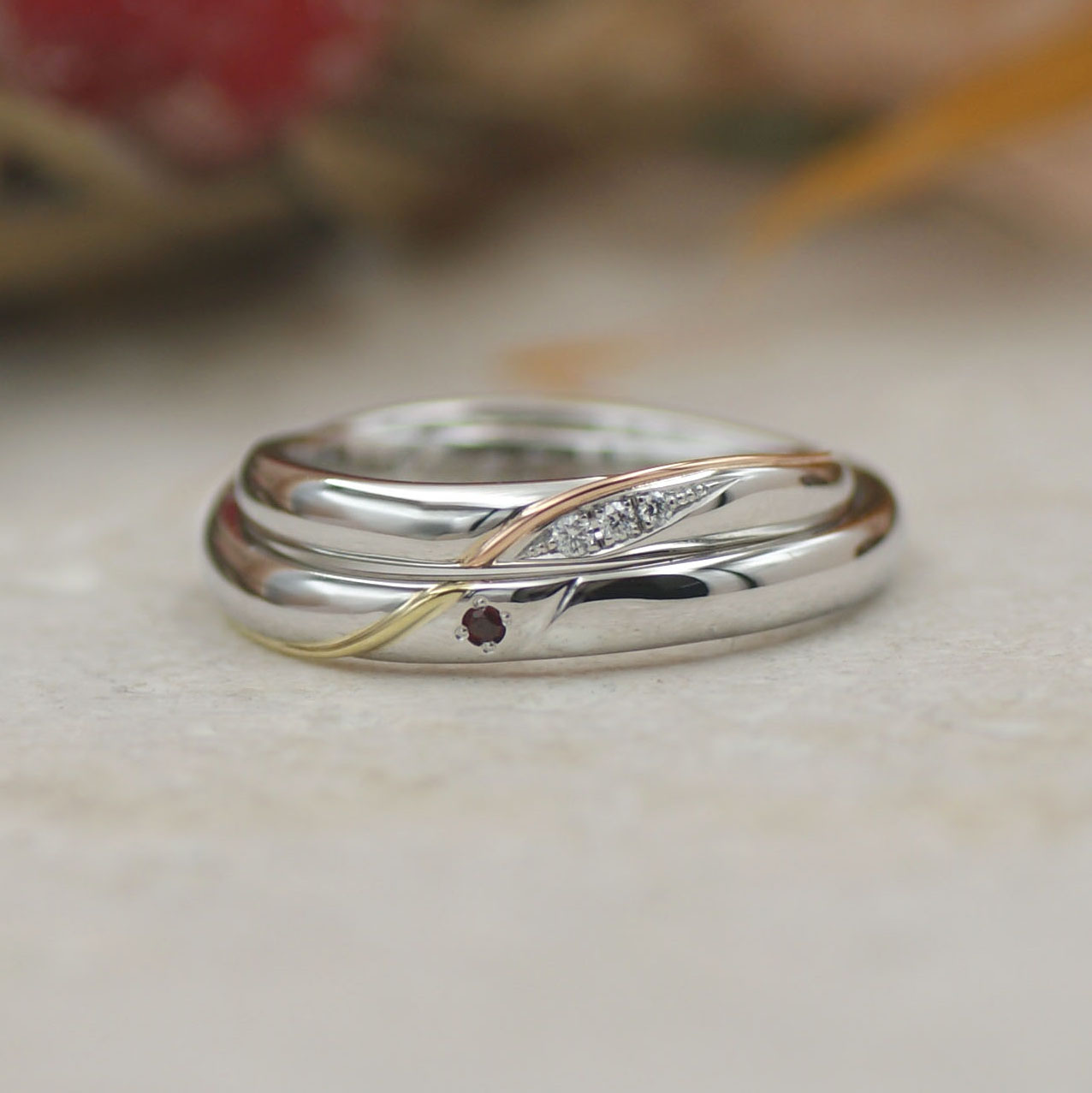 ゴールド,シンプル,プラチナ,結婚指輪,オーダー,福島,郡山,いわき,手作り