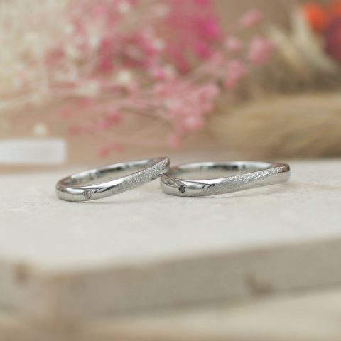 シンプル,ウェーブ,結婚指輪,オーダー,福島,郡山,いわき,手作り
