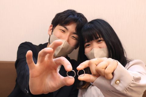 会津のカップル「結婚指輪」